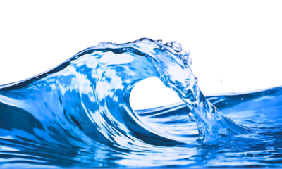 Ocean wave isolated on transparent background. Water wave vector illustration