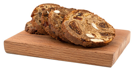 sliced bread isolated on white