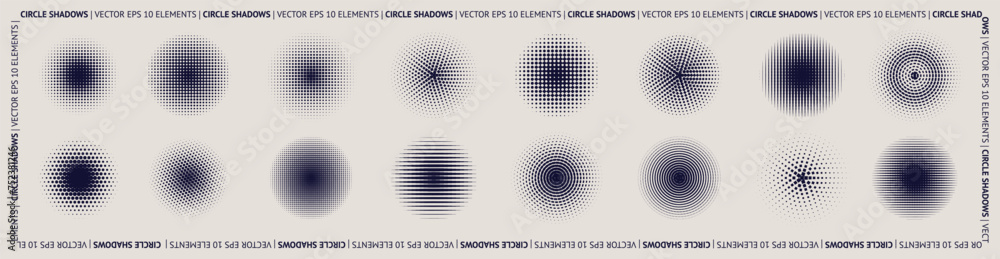 Aufkleber dot pattern. circle half tone gradient graphic spray effect. round geometric point shapes. halftone 