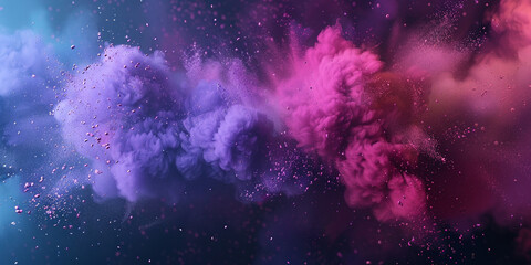 Abstract powder splatted background 3d render