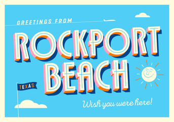 Greetings from Rockport Beach, Texas, USA - Wish you were here! - Touristic Postcard. - 752382658