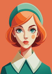 Tenderness of lines: vector illustration of a young girl
