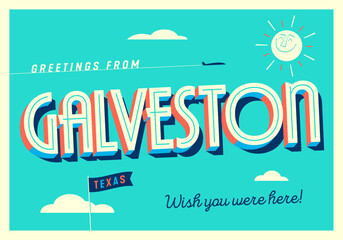 Greetings from Galveston, Texas, USA - Wish you were here! - Touristic Postcard.