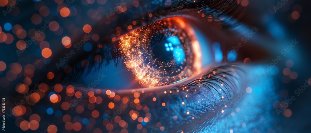 Aufkleber The concept of facial recognition is a biometric security system that is based on facial recognition.