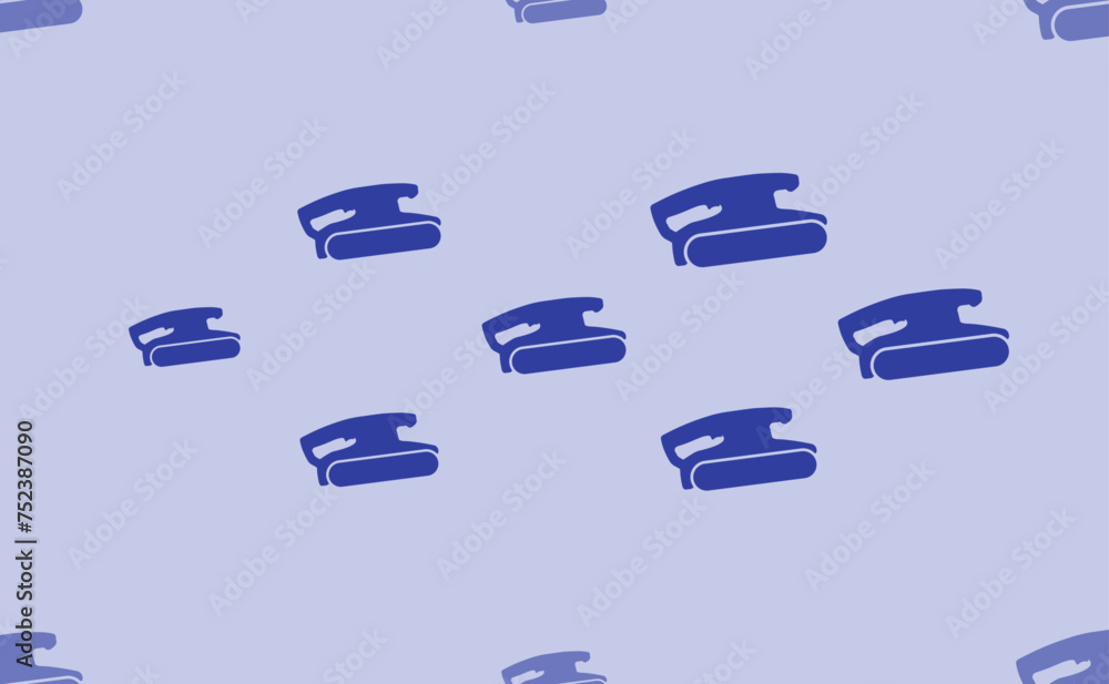 Poster seamless pattern of large isolated blue sanding symbols. the pattern is divided by a line of element