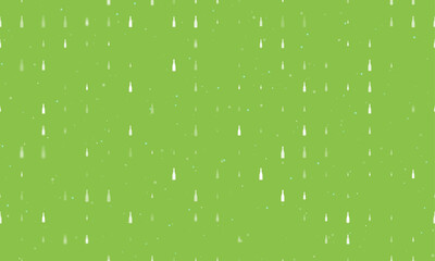 Seamless background pattern of evenly spaced white champagne symbols of different sizes and opacity. Vector illustration on light green background with stars