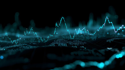 Digital Visualization of Market Data and Trends - obrazy, fototapety, plakaty