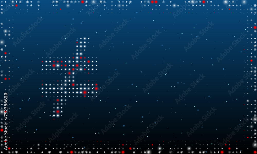 Poster on the left is the not equal symbol filled with white dots. pointillism style. abstract futuristic f