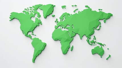 a green world map