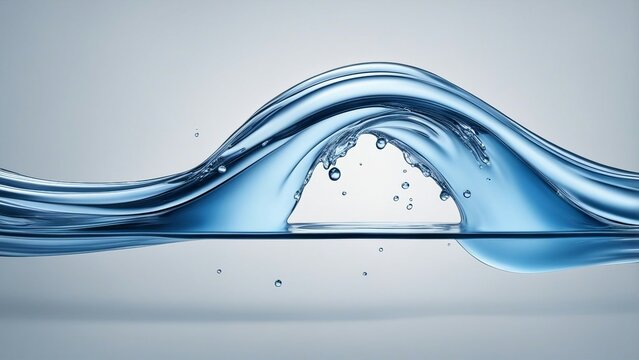 water wave background _A water wave logo, showing the fluidity and the motion of water. The logo is blue and curved, 