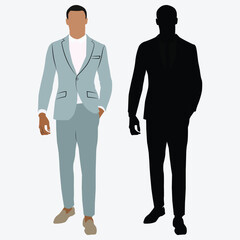 silhouettes of business men