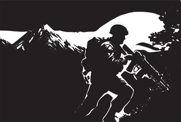 Military vector , Army background, soldiers grunge