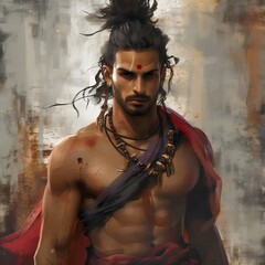 Indian southeast asian warrior created with AI