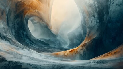 Majestic Abstract Canyon with Ethereal Light