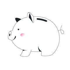 Piggy Bank Profile View - 752392484