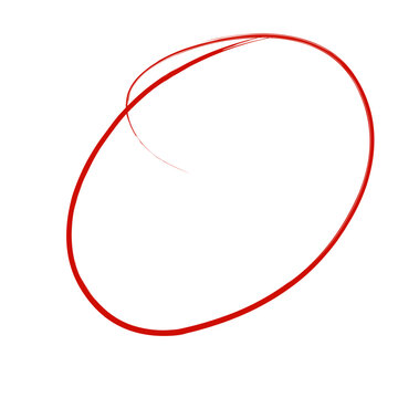 Hand Drawn Red Cirle