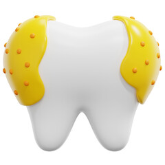 caries 3d render icon illustration