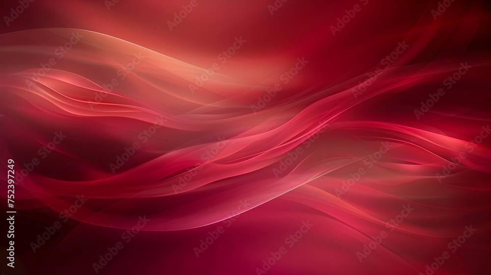 Wall mural maroon red abstract background with a complex free-form line pattern.