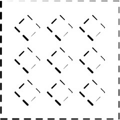 Dash line of Square shapes. Geometric for design - obrazy, fototapety, plakaty