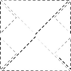 Dash line of Square shapes. Geometric for design
