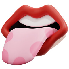 glossitis 3d render icon illustration