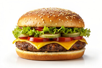 burger on white background