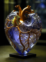 Abstract fantastic elegant heart background for luxury art design