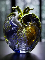 Abstract fantastic elegant heart background for luxury art design