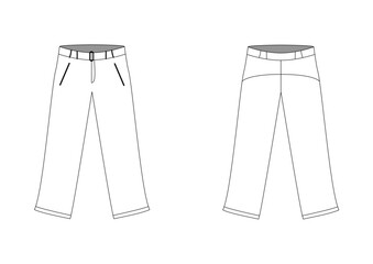 White Pants Display, Transparent Background Mockup