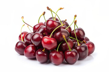 cherries  isolated on white