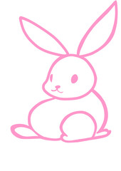 Fototapeta premium pink bunny Hapry easter day