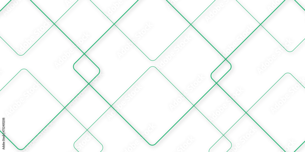Poster abstract seamless random geometric green square lines pattern on a transparent background design. ab