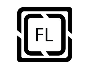 FL logo design template vector. FL Business abstract connection vector logo. FL icon circle logotype
