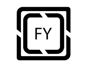 Obraz premium FY logo design template vector. FY Business abstract connection vector logo. FY icon circle logotype 