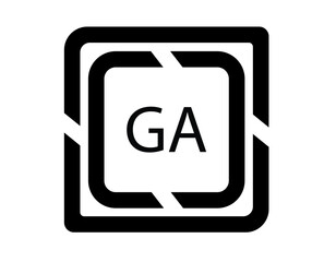 GA logo design template vector. GA Business abstract connection vector logo. GA icon circle logotype
