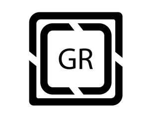 GR logo design template vector. GR Business abstract connection vector logo. GR icon circle logotype
