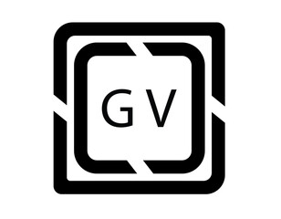 GV logo design template vector. GV Business abstract connection vector logo. GV icon circle logotype
