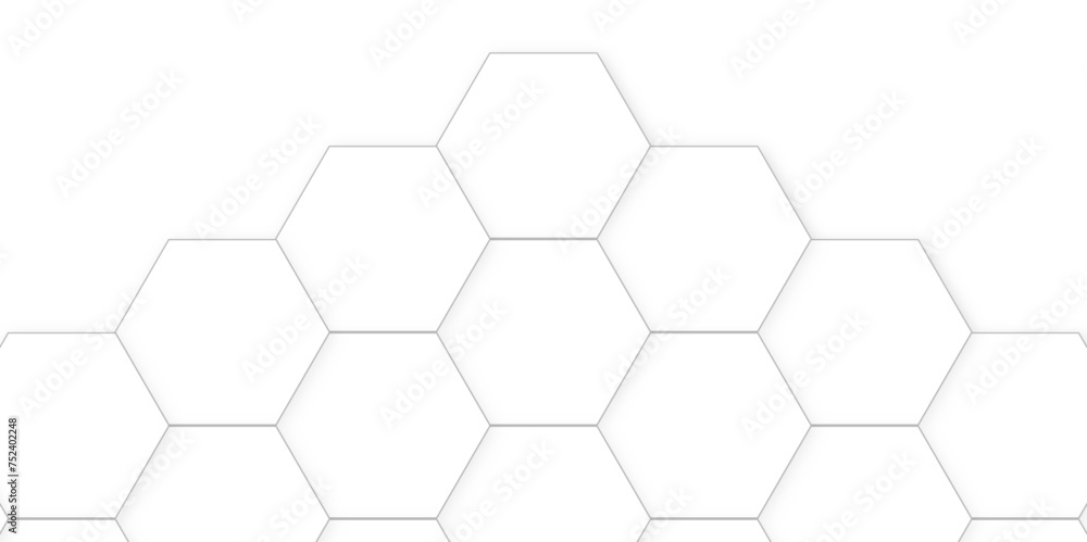 Poster 3d hexagonal structure futuristic white background and embossed hexagon abstract with hexagon backgr
