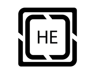 HE logo design template vector. HE Business abstract connection vector logo. HE icon circle logotype
