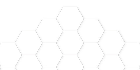 3d hexagonal structure futuristic white background and embossed hexagon abstract with hexagon background. honeycomb hexagonal background. Hexagon shape, white, shiny black.	
