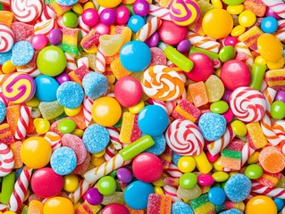 Fototapeta na wymiar a pile of colorful candies