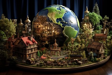 Miniature World Fantasy: Earth and Enchanted Villages