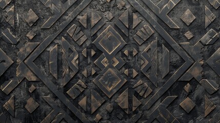 Background Texture Pattern in the Style of Abstract Stylized Neo-Tribal Graphite - Designs featuring bold, tribal-inspired patterns with a modern graphite created with Generative AI Technology