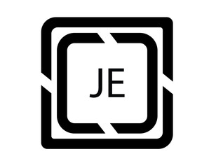 Obraz premium JE logo design template vector. JE Business abstract connection vector logo. JE icon circle logotype 