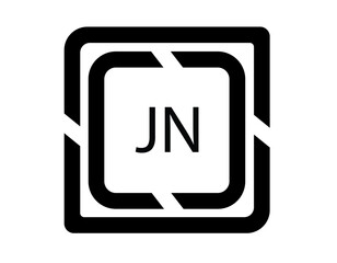 JN logo design template vector. JN Business abstract connection vector logo. JN icon circle logotype
