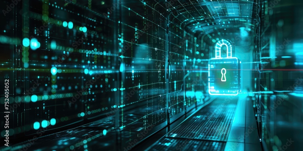 Poster Represents measures to prevent unauthorized access to data