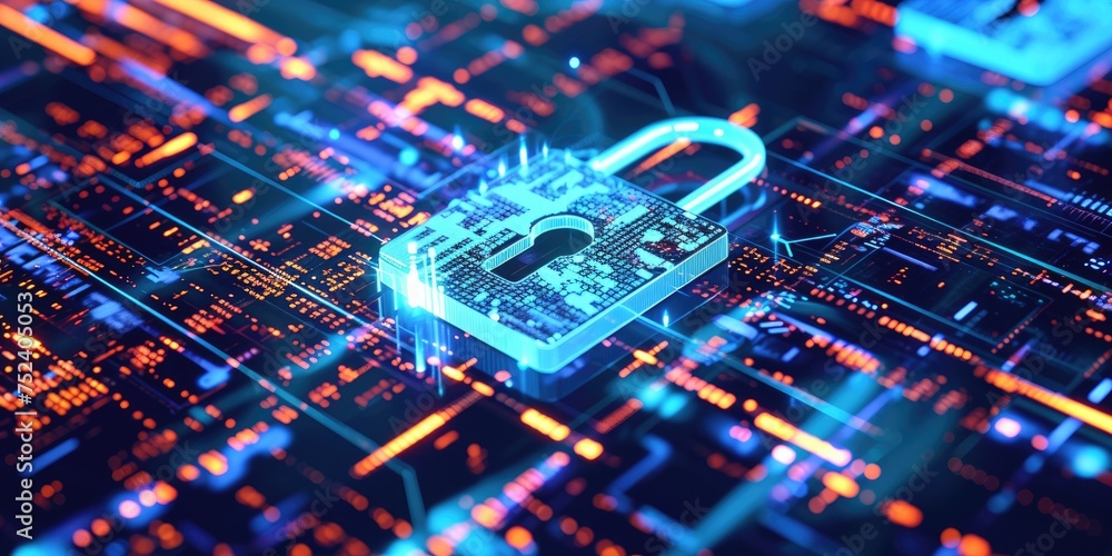 Poster Represents measures to prevent unauthorized access to data