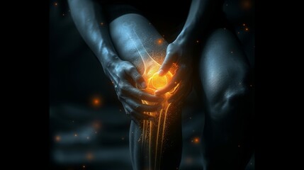 Knee pain image generated digitally