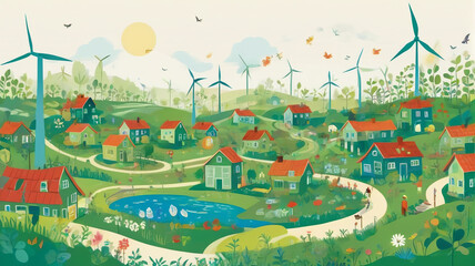 An ideal world according to ecologists, generative AI

