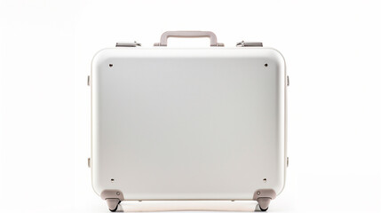 modern luggage on white background